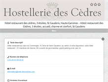 Tablet Screenshot of hotel-descedres.com